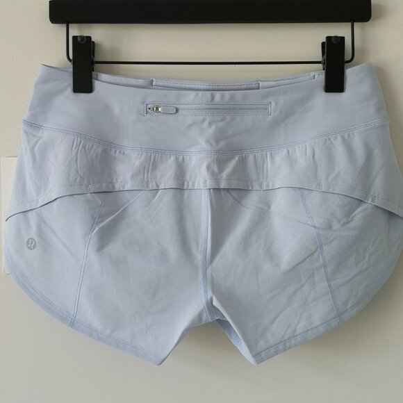 NWT LULULEMON DAYD Light Blue Lightweight Speed Up Low Rise 2.5" Lined Shorts 8 - Picture 4 of 7